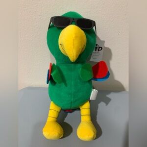 Colorful Parrot Plush Toy with Sunglasses